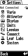 Settings Menu
