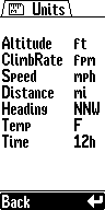 Units Settings