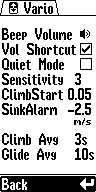 Vario Settings
